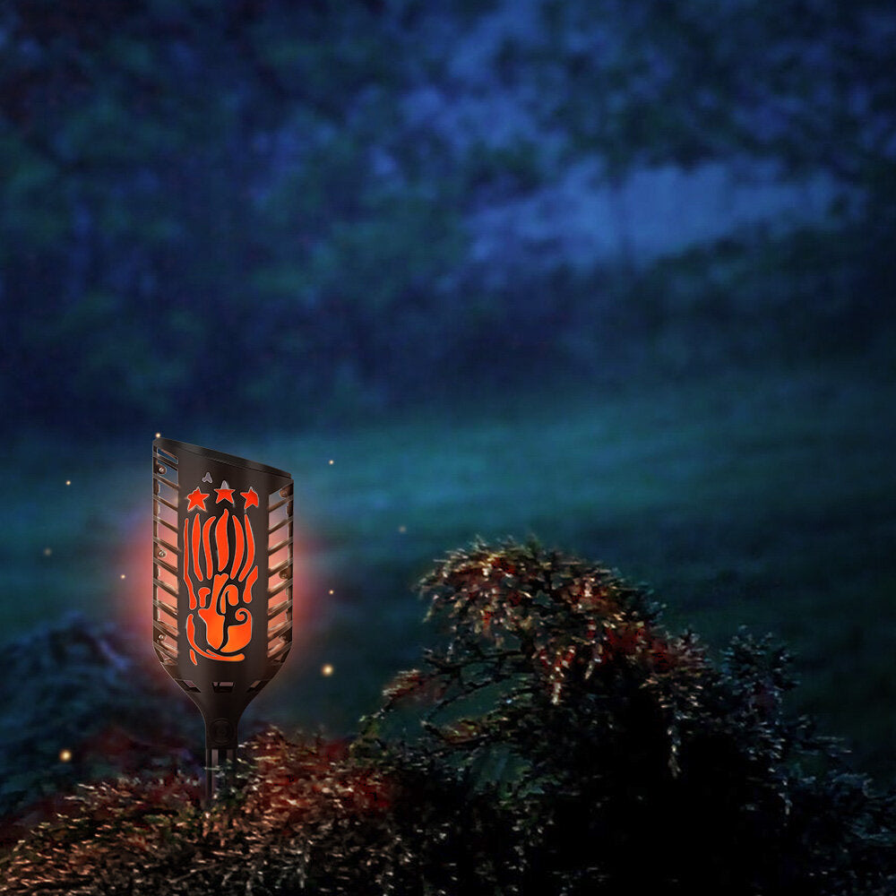 Solar Garden Decoration LED Flame Lamp Outdoor Landscape Automatic Waterproof Atmosphere Light for Patio Yard Path Lighting