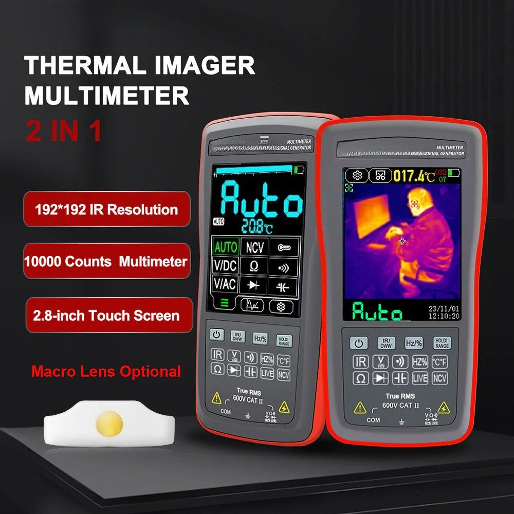 GreenZech Fusion-192 Series | 192x192 HD Thermal Imaging Multimeter | Professional 2-in-1 Diagnostic Station (S & S Pro Models)