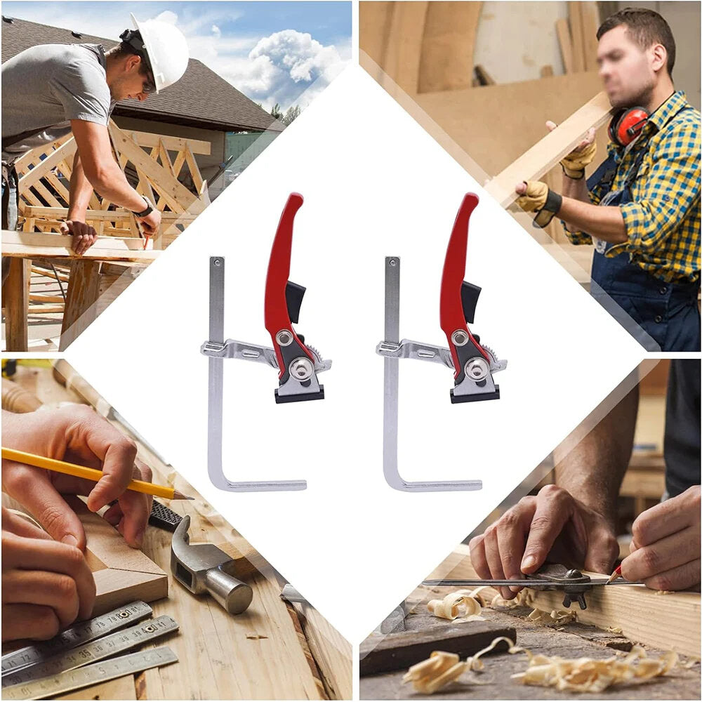 Quick Ratchet Track Saw Guide Rail Clamp for MFT Table & Festool, 120/200/300mm, Zinc Alloy & Steel, 220KG Clamping Force
