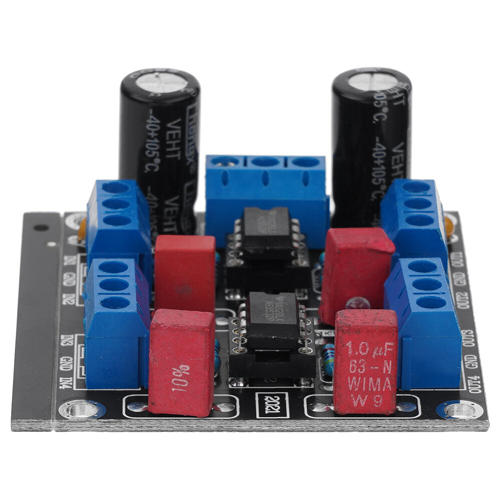 DC Dual Power 4 Channels Pre-amplifier Disassembled Chip Driver Board Finished Board