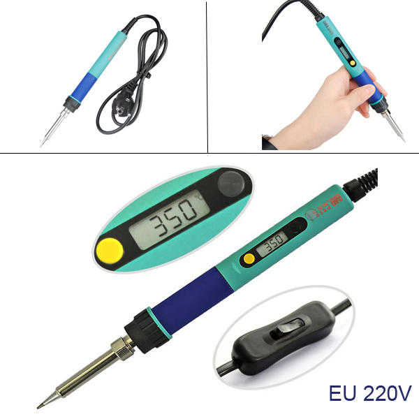 220V 2in1 LCD Adjustable Temperature Digital Electric Solder Iron Soldering Station