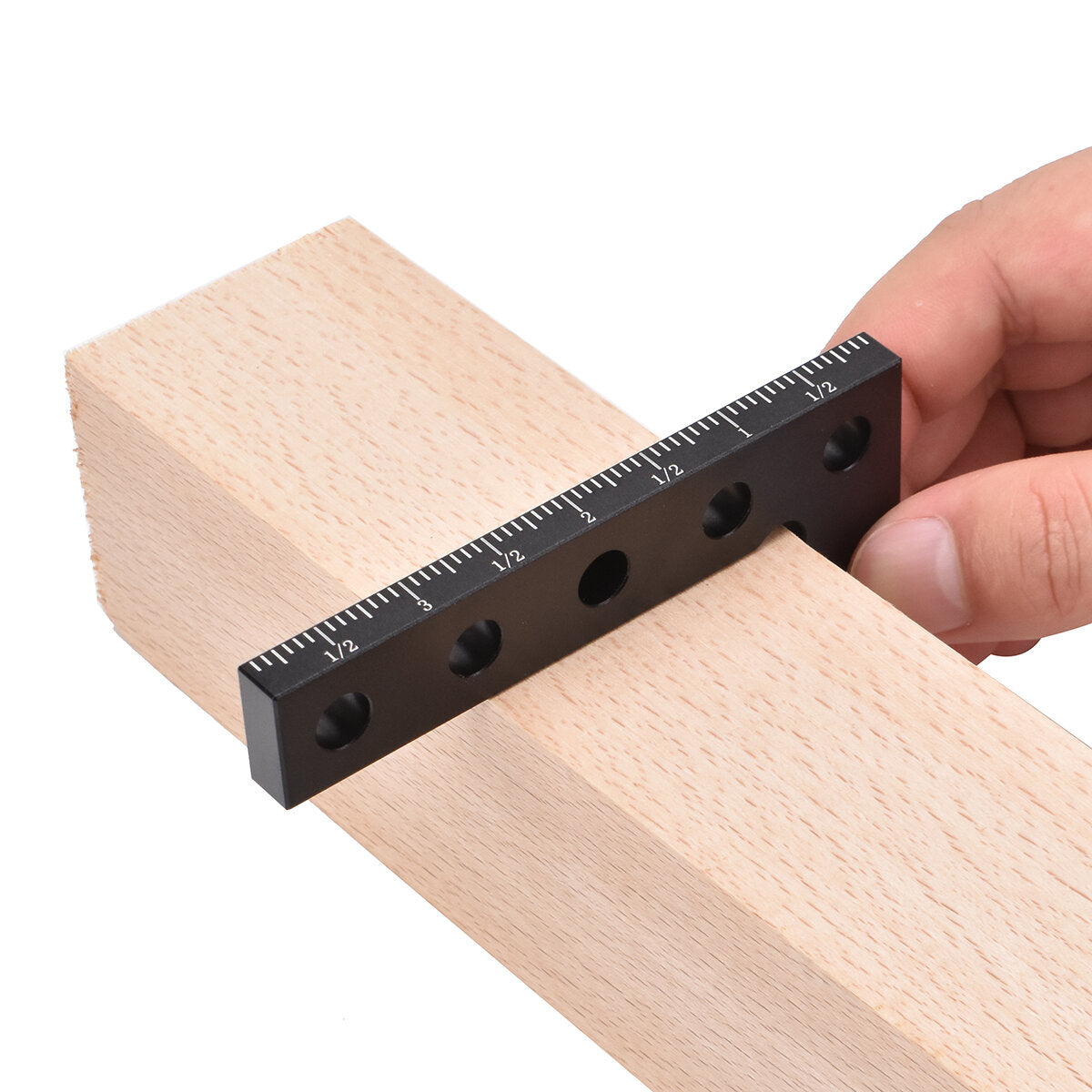 Durable Woodworking Square Ruler & Height Ruler with 90° Angle, Metric/Imperial Scale, Line Scriber & Center Finder