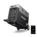 3600W 3840Wh LiFePO4 Portable Power Station, Optional 1 or 2 Expansion Batteries, App Control, UPS & Wheels for Home Backup & RV