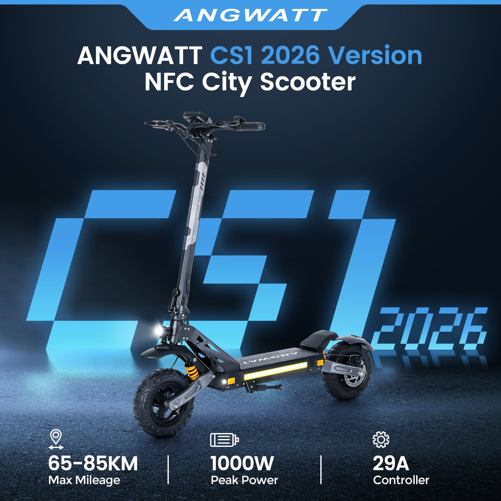 Electric Scooter Bridage Rapide 48V 21.3Ah Battery 1000W Motor 55KM/H Top Speed 11 Inch Tire 85KM Range Front Rear Disc Brake Dual Swingarm
