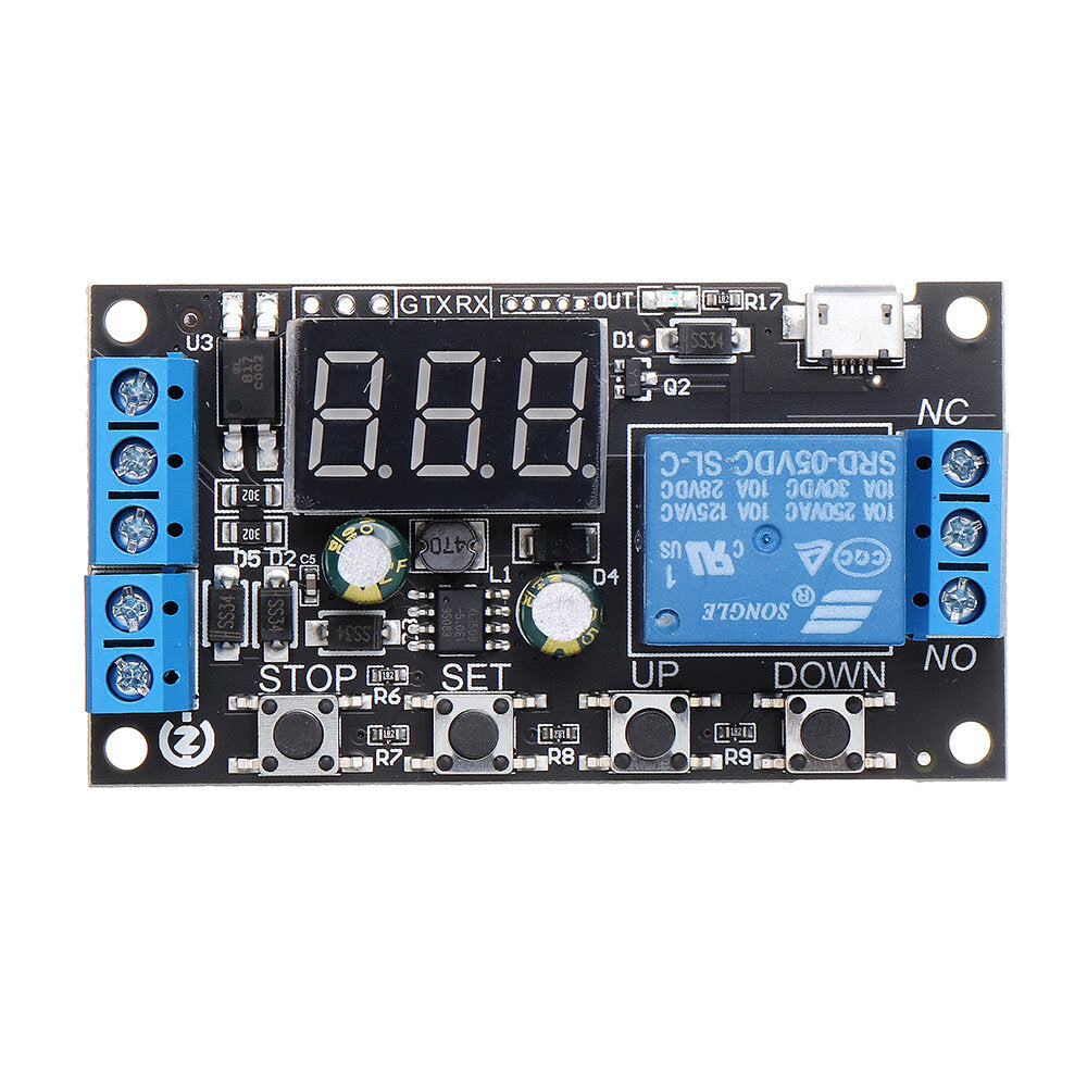 5Pcs 5V 12V 24V Time Delay Relay Module Trigger Cycle Timing Industrial Anti-overshoot Timer Relay