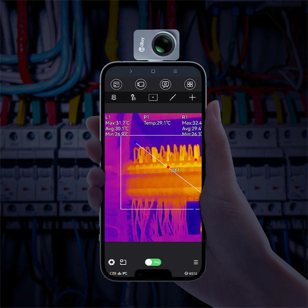 GreenZech Elite Mobile 256 | High-Resolution Smartphone Thermal Camera | 256x192 HD Infrared Imager for PCB & HVAC Diagnostics (Android Type-C)