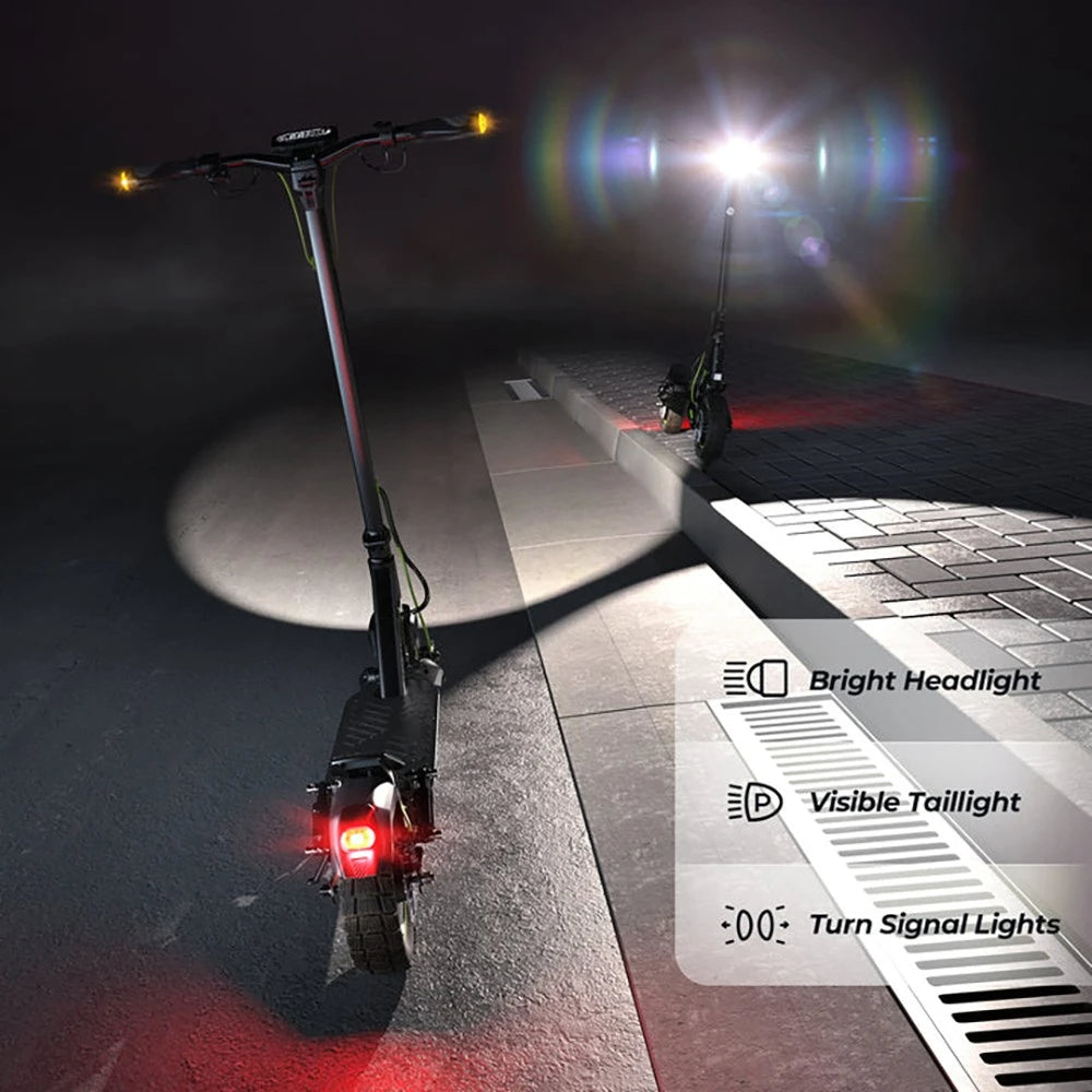Folding Electric Scooter 48V 15Ah Battery 1000W Motor 25KM/H 10 Inch Tire 60KM Range 150KG Load Capacity Commuter Moped