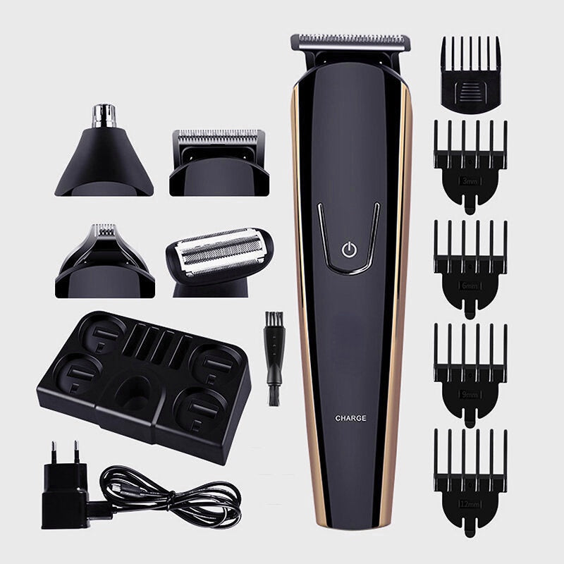 Multi-Function Electric Hair Trimmer USB Rechargeable Nose Hair Beard Clipper Cutter