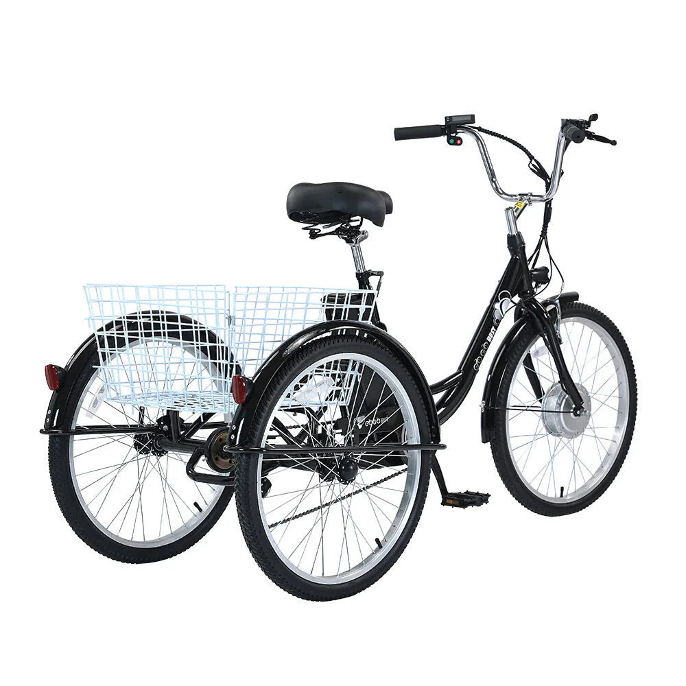 Electric Tricycle 36V 15AH Battery 350W Motor Recommended Top Speed 25KM/H 24inch 30-70KM Max Mileage 200KG Max Load Electric Tricycle