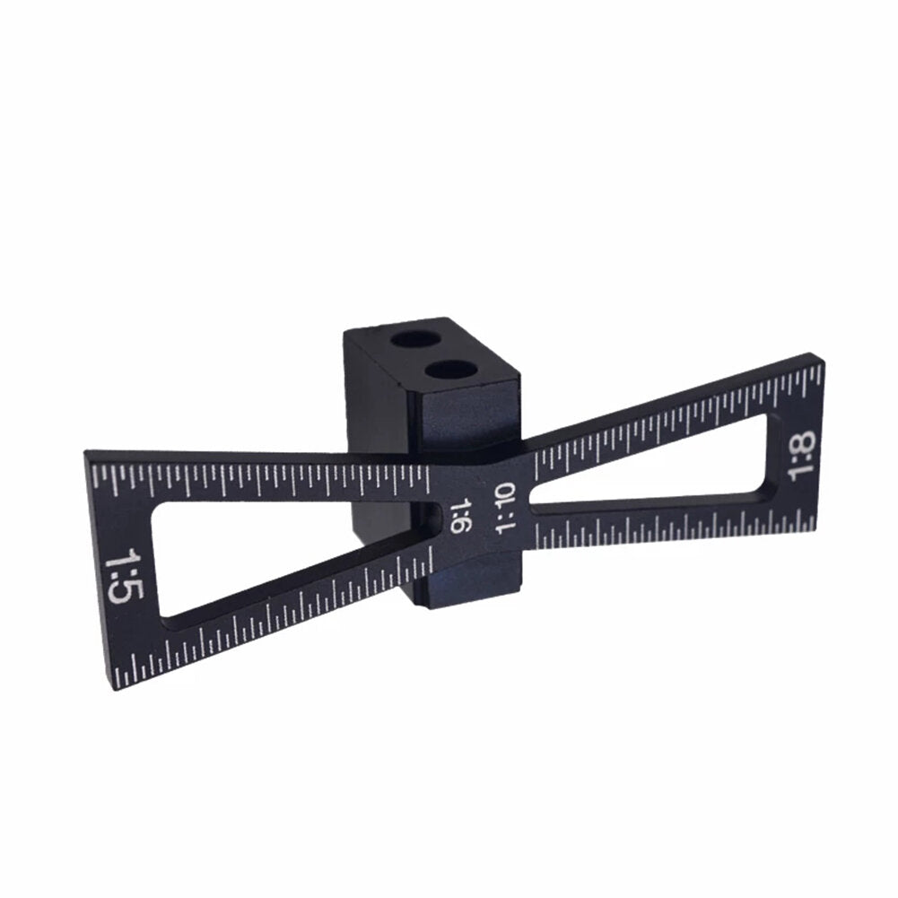 Aluminum Alloy Woodworking Marker Template Ruler Gauge for Accurate Dovetail Layout, 1:5-1:10 Proportions