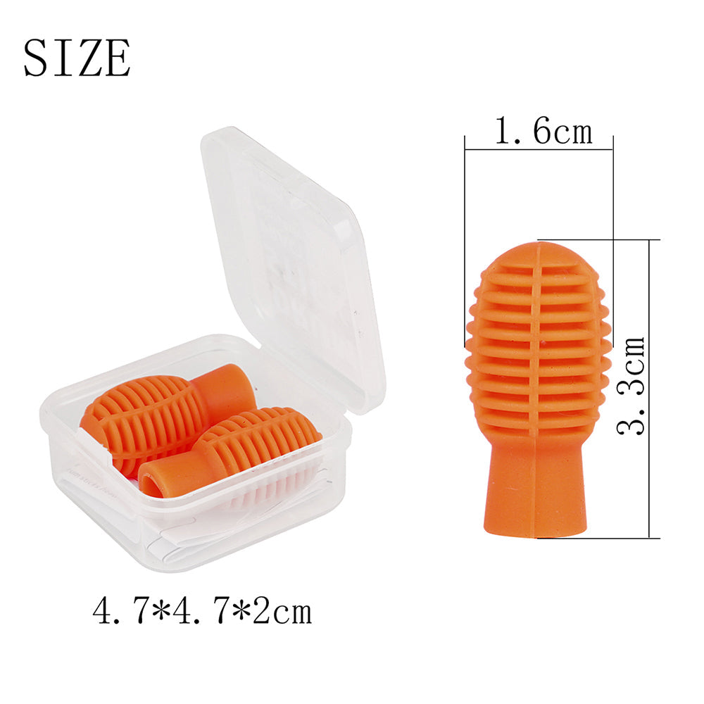 2Pcs Silica Gel Head Drumsticks Portable Practice Drum Set Drum Cap for Drumsticks