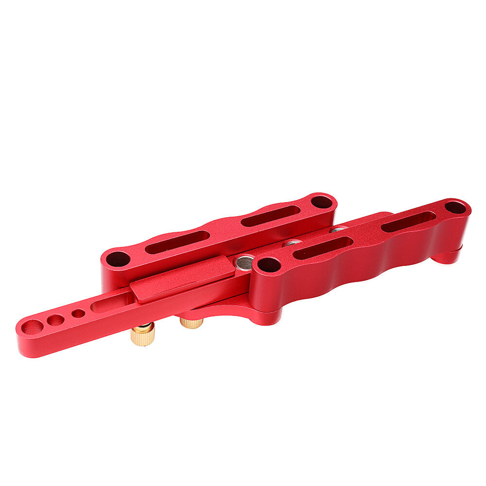 Self-Centering Doweling Jig for Woodworking, 6/8/10mm Drilling Tools, Durable Aluminum & Steel, Adjustable Stop