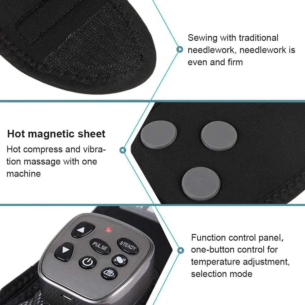 Large Wireless Wrist Massager with Hot Compress, Cotton & ABS, 11W, Rechargeable, Pain Relief, Easy to Use