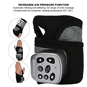 Large Wireless Wrist Massager with Hot Compress, Cotton & ABS, 11W, Rechargeable, Pain Relief, Easy to Use