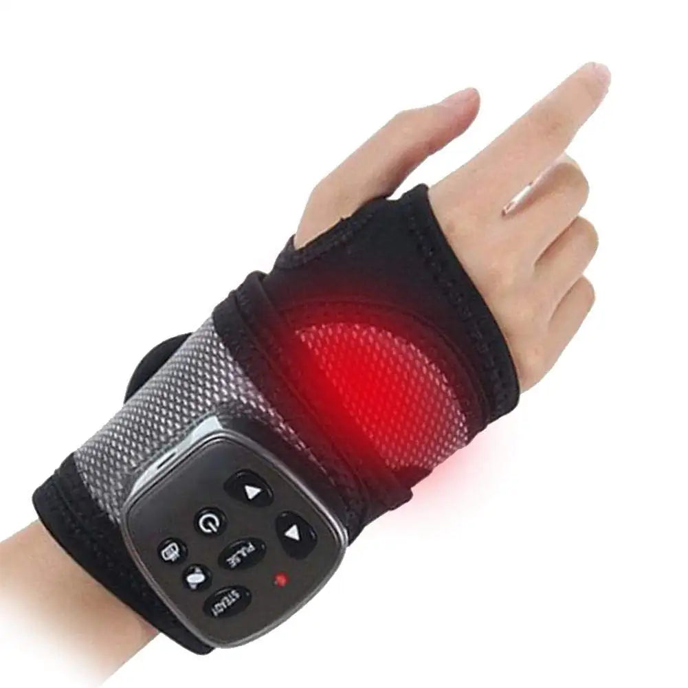 Large Wireless Wrist Massager with Hot Compress, Cotton & ABS, 11W, Rechargeable, Pain Relief, Easy to Use