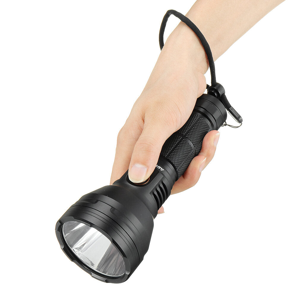 4300lm 875m LED Flashlight with 26800 Battery 6800mAh 3C Power Li-ion Battery USB-C Rechargeable Large Capacity Long Runtime Powerful Torch