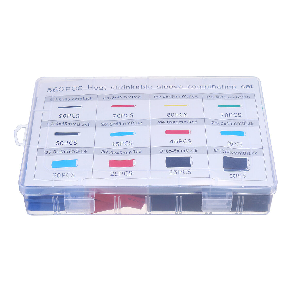 164Pcs/530Pcs/560Pcs Heat Shrink Tube Solder Seal Heat Shrink Butt Wire Connectors Terminals Waterproof