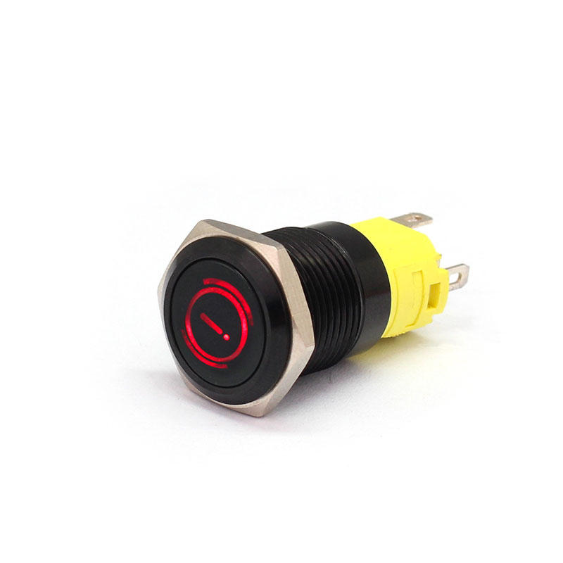16mm 12V 24V 36V 5A LED Horn Push Button Dashboard Momentary/Latching Metal Switch For Car Boat Waterproof