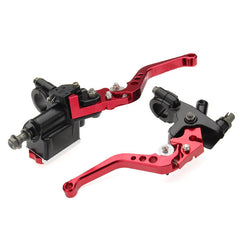 Pair 7/8 Motorcycle Brake Master Cylinder Clutch Reservoir Levers Universal