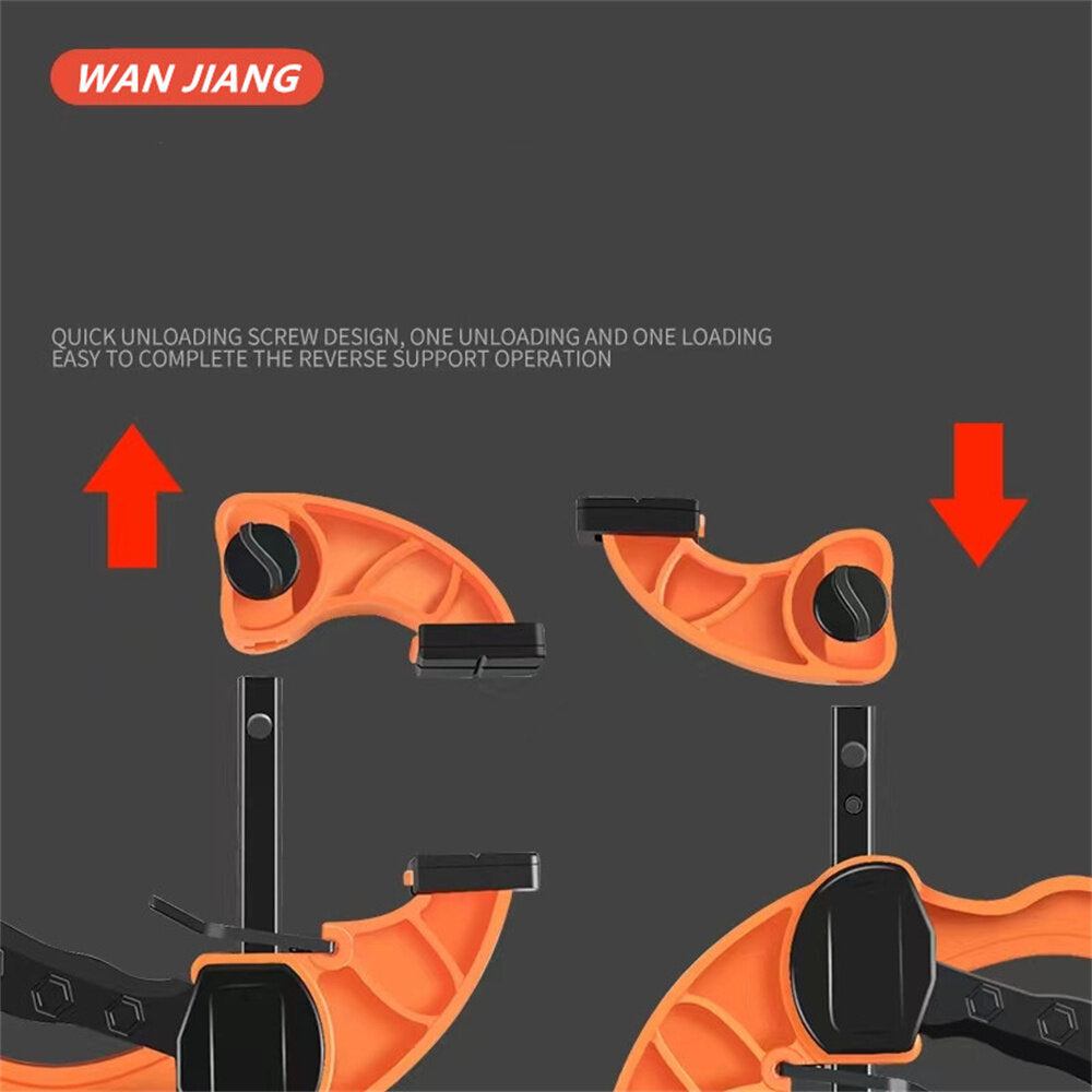 6-Inch Ratcheting F Clamp with Nylon Jaws, 160mm Clamping Capacity, Strong & Lightweight, 1 or 2 PCS Options