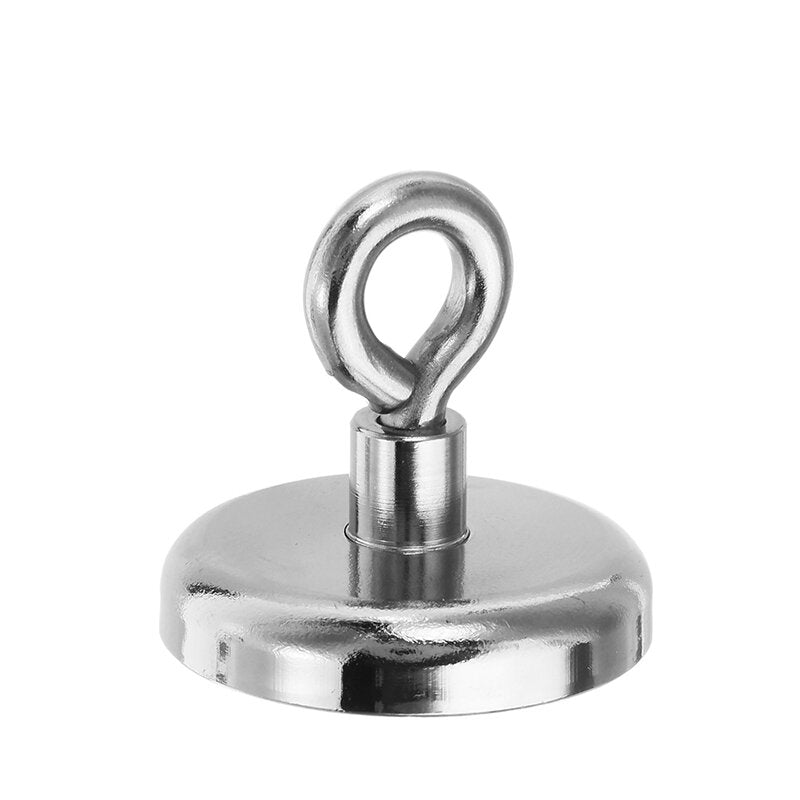 42mmx40mm 68kg Neodymium Recovery Magnet Metal Detector Claw Hook Magnet
