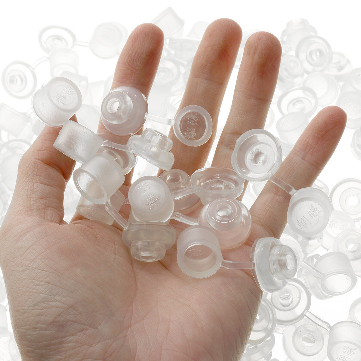 100Pcs 3" 75mm Corruhated Roofing Plastic Screw Cover Clear Strap Caps