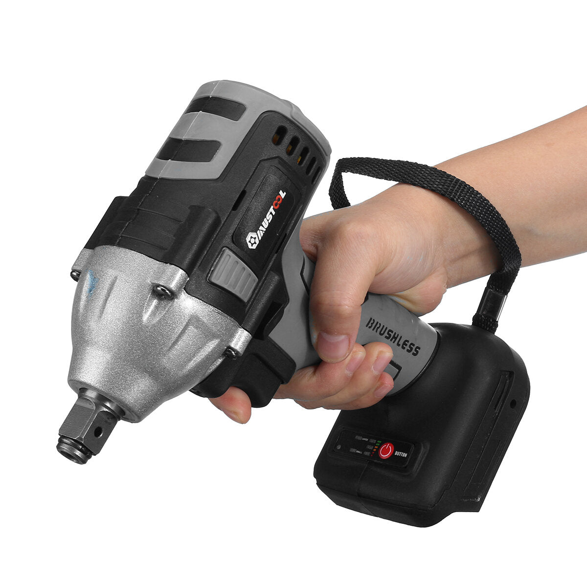 800N.M Cordless Electric Brushless Wrench 1/2" Driver W/ LED Light