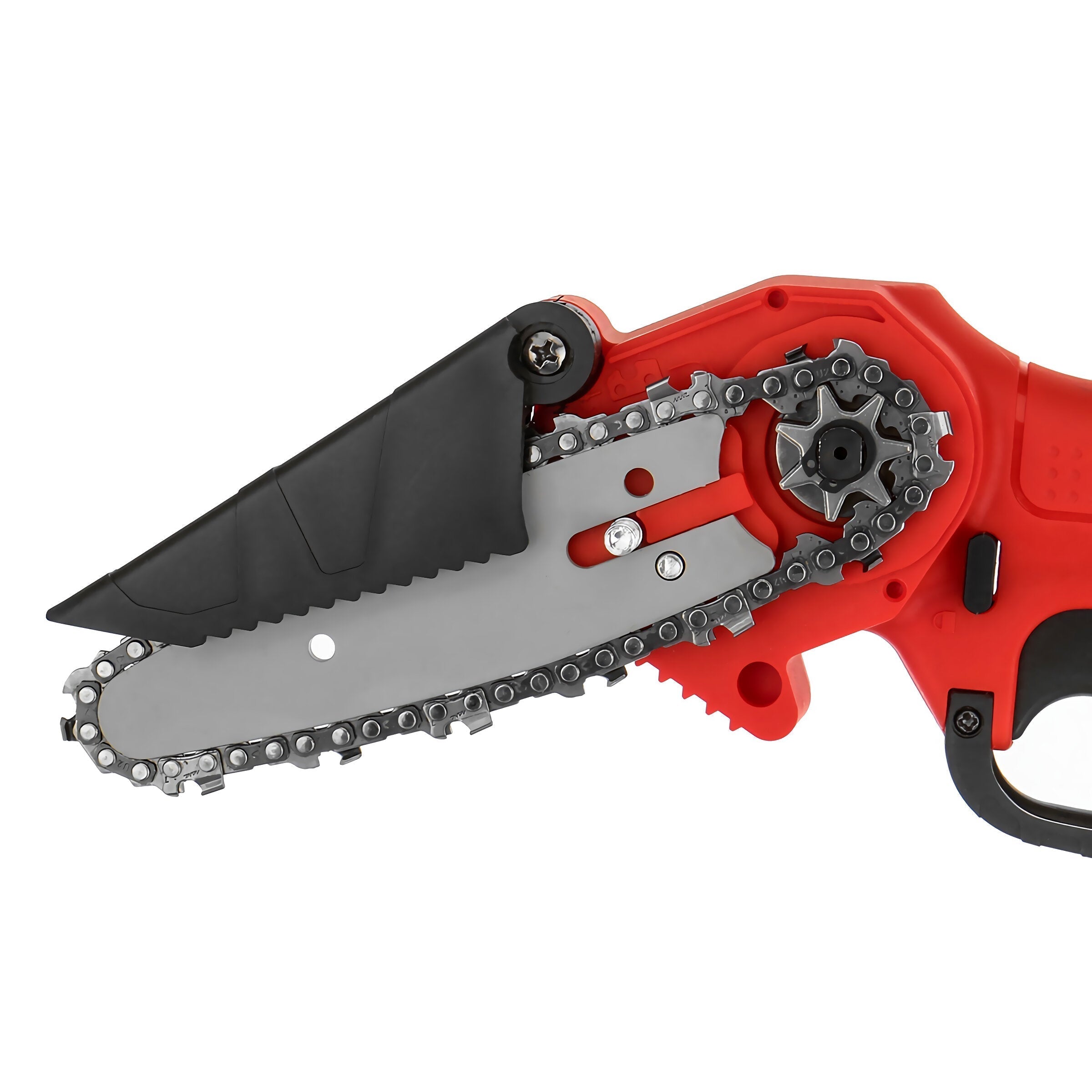 4 Inch Mini Cordless Electric Chain Saw LED One-Hand Saws Woodworking Wood Cutter