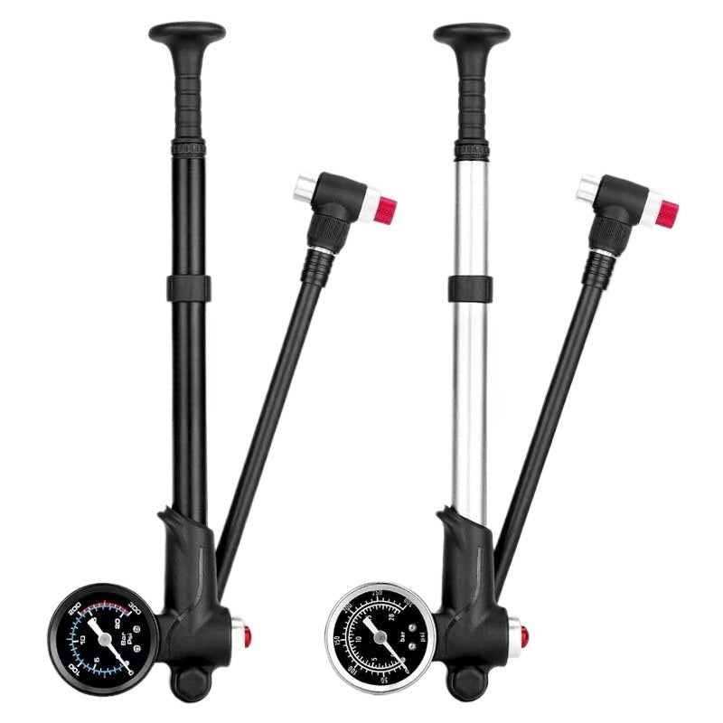 Portable High-pressure 300psi Bike Air Pump With Gauge For Fork & Rear Suspension Shock Absorber Mountain Bicycle Inflator