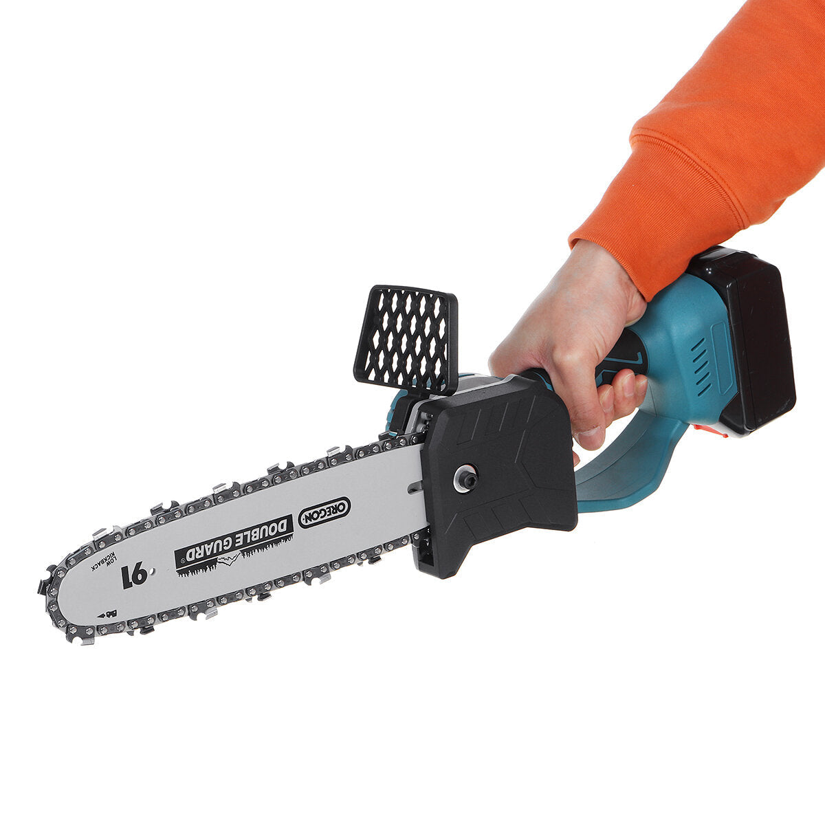 21V Cordless Electric Chain Saw Wood Mini Cutter One-Hand Saw Woodworking Tool