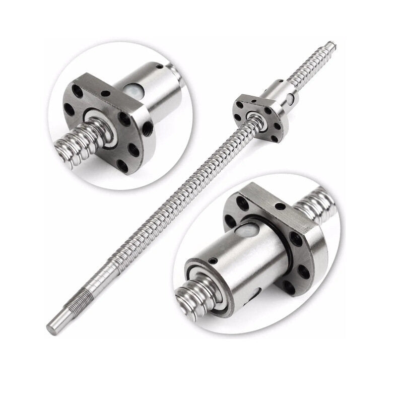 300-650mm Ball Screw with BK BF10 End Supports 6.35x8mm Coupler for CNC