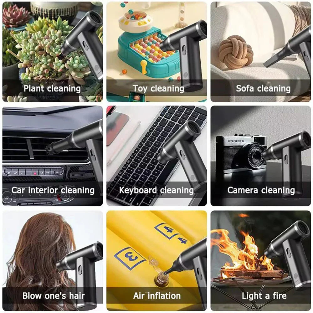 11000RPM Handheld Brushless Motor Dust Blower Portable Rechargeable Air Duster 4000mAH High Speed Brushless Motor