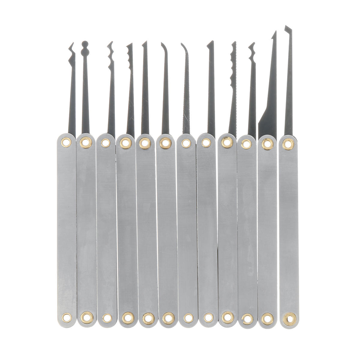 17Pcs Unlocking Lock Picks Tools Set Key Extractor Transparent Practice Padlocks