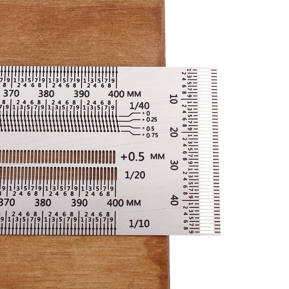 Stainless Steel Precision Marking T Ruler for Woodworking - 200/300/400mm Hole Positioning Measuring Tool