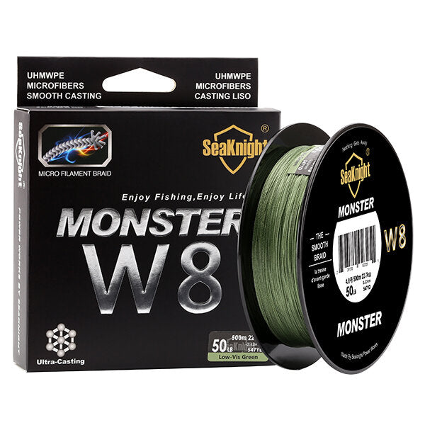 500M/546YDS W8 Braided Fishing Lines 8 Weaves Wire Smooth PE Multifilament Line