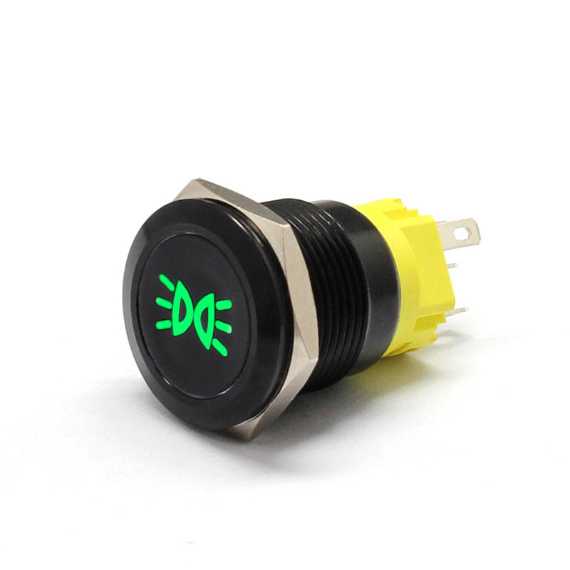 16mm 12V 24V 36V 5A LED Horn Push Button Dashboard Momentary/Latching Metal Switch For Car Boat Waterproof