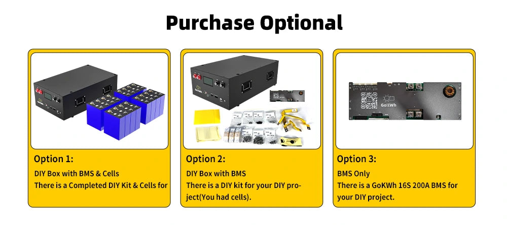 48V 320AH Energy Storage Box DIY Kit APP Bluetooth Remote Operation LED Bluetooth Status Indicator Charge Overcurrent Protection