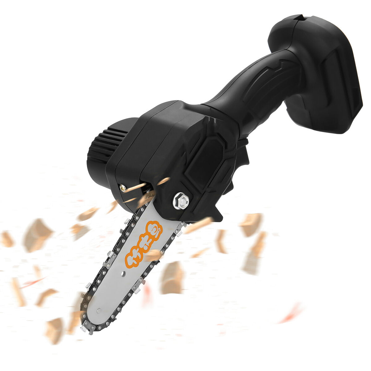 4 Inch Mini Cordless Electric Chain Saw Wood Cutter One-Hand Saws Woodworking Tool