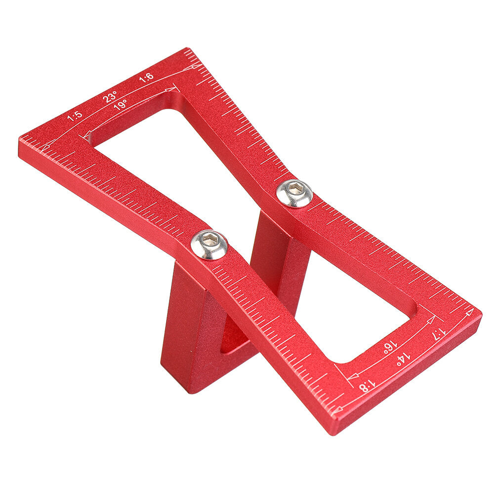 Durable Woodworking Marker Gauge Tool for Accurate Dovetail Measurements - Black/Red, Aluminium Alloy