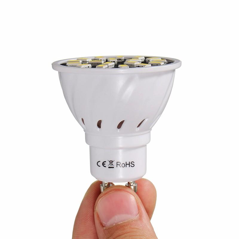 E27 GU10 LED Light Bulbs 5733 SMD 18 320LM Pure White Warm White Spot Lightt AC220V 3W