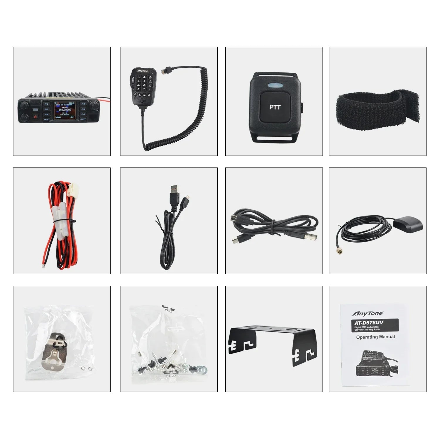 Plus VHF UHF Air Band Receive GPS APRS bluetooth PTT DMR Digital Repeater Function FM Mobile Radio AES256