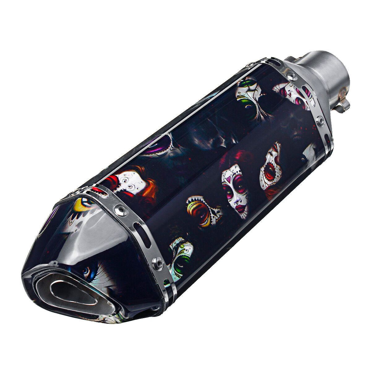 38-51mm Stainless Steel Motorcycle Exhaust Muffler Pipe With Silencer Universal