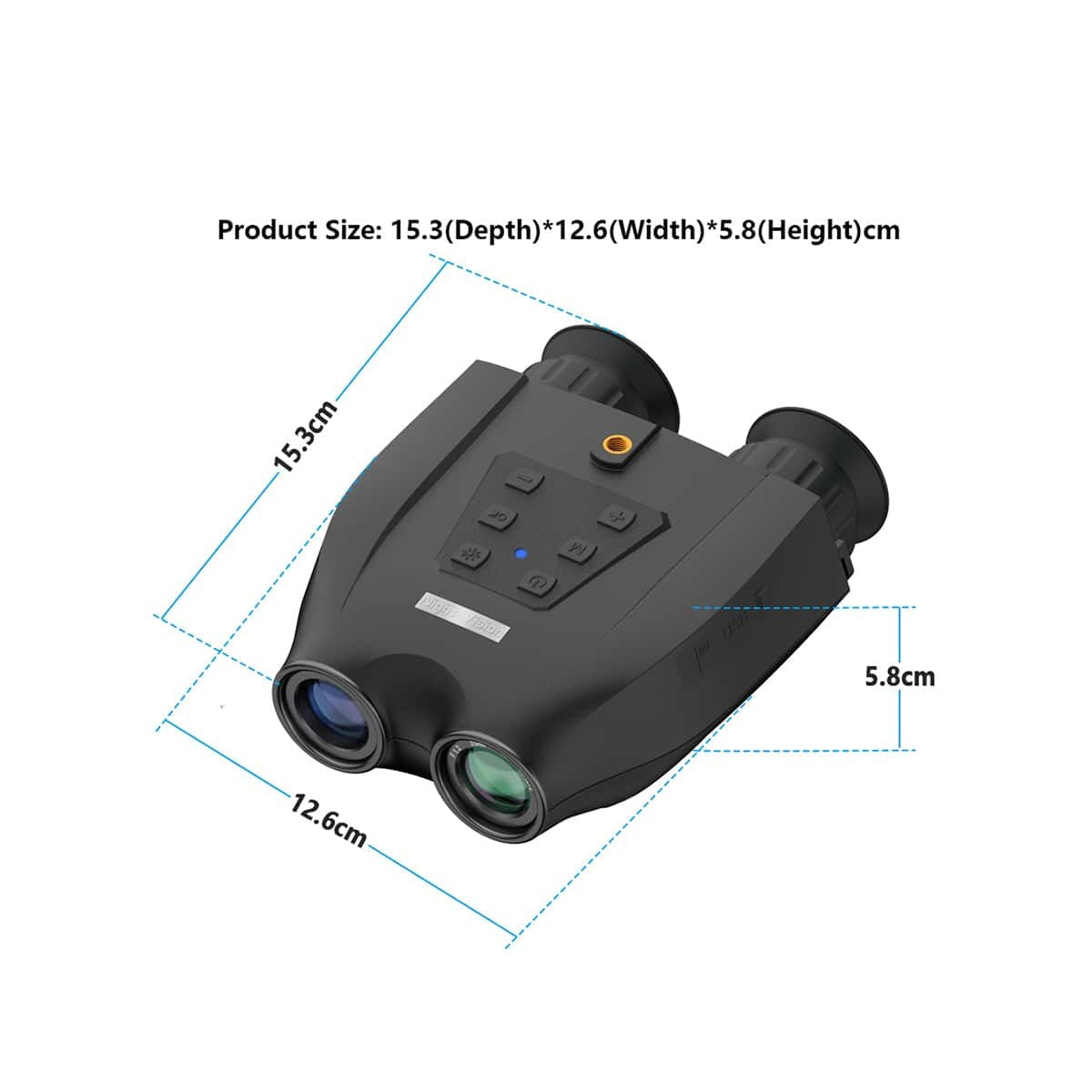 Optical Infrared Night Vision Binoculars with Dual-Screen, 6X Optical & 8X Digital Zoom, Ideal for Day/Night Use