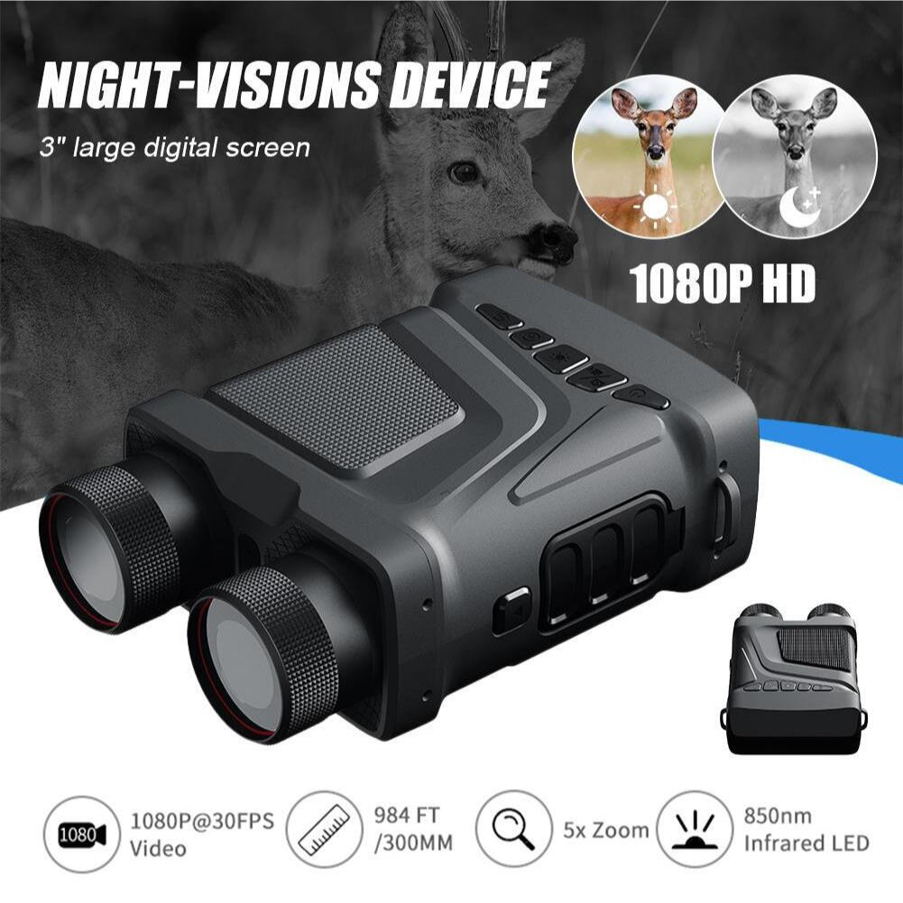 Night Vision Device with 3-Inch TFT Screen, 1080P HD Video, 6W Infrared, Portable for Outdoor Use, 200M Range
