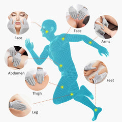 Portable Micro-Current Body Massager with 6 Modes, Adjustable Intensity, LCD Screen, Ideal for Travel and Relaxation
