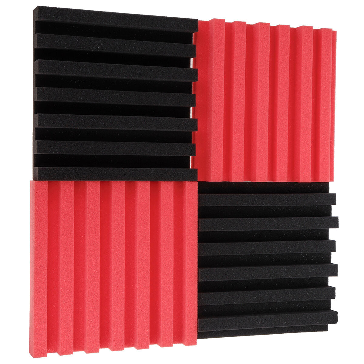 6Pcs Acoustic Wall Panel Tiles Studio Sound Proofing Insulation Foam Pads