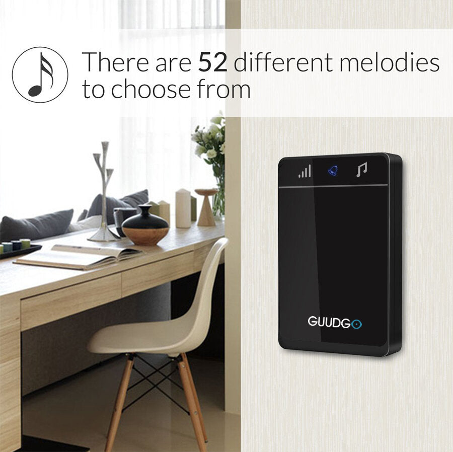 Wireless Touch Screen Music Doorbell Portable Waterproof Doorbell 52 Melody Chime