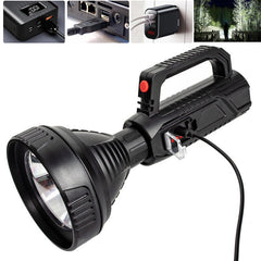 Long Shoot Strong OSL Spotlight with 18650 Li-ion Battery USB Rechargeable&Power Display LED Handheld Flashlight Home Tools