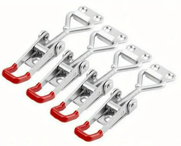 Heavy-Duty Iron Galvanized Toggle Latch Clamp, Rust-Resistant, Easy Install, 100kg Holding Force, Versatile for Various Applications