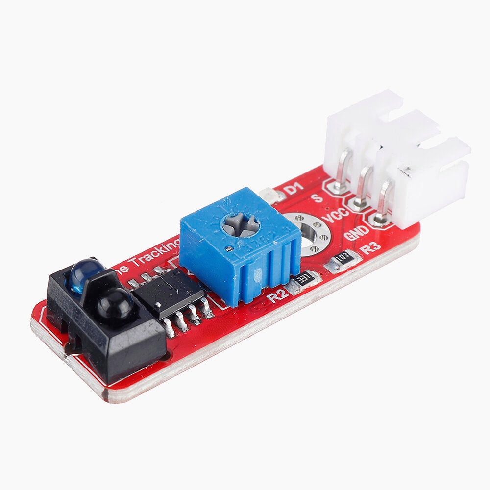Gray-scale Sensor(Pad hole) Anti-reverse Plug White Terminal TCRT5000 Sensor Module